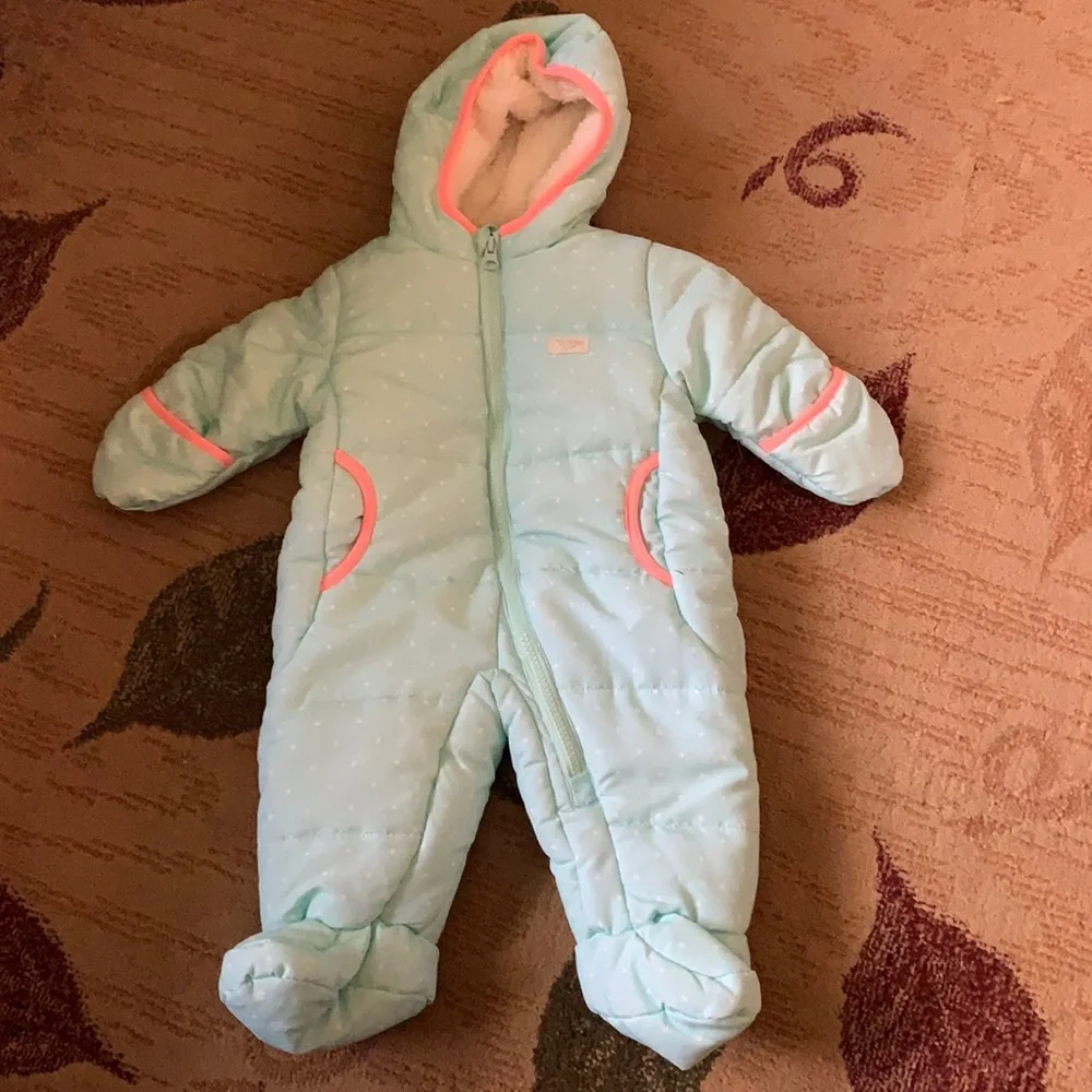 Oshkosh Snow Suit Blue Polka Dot
